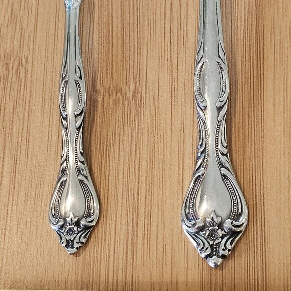 5 Serving Pcs Royal Baroque Imperial USA Stainless Flatware Silverware Spoons - Picture 2 of 8